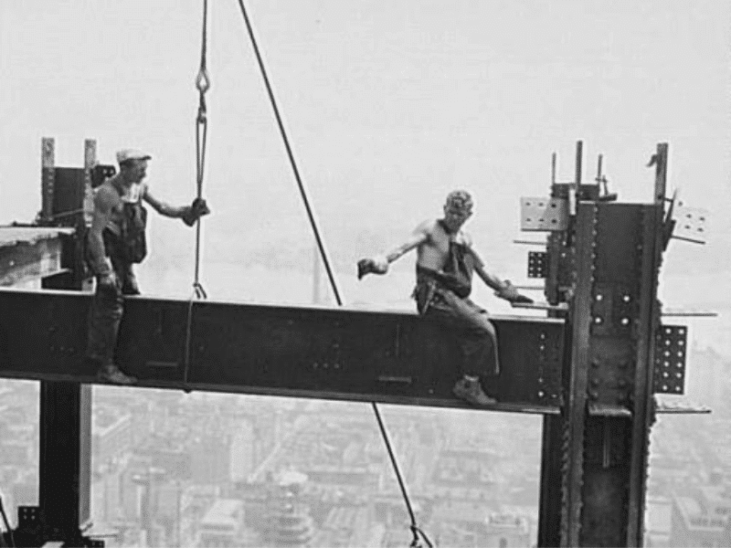 trabajos verticales en los años 50 en estados unidos